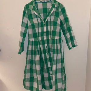 green checkered dress